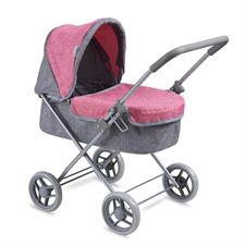 עגלת בובה עם סל שכיבה - My Doll™ Carrycot ירוק/ ורוד בייבי בון