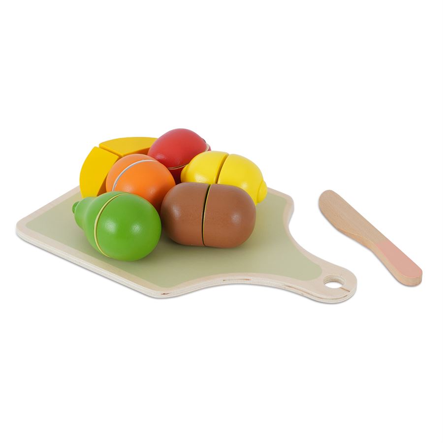 סט פירות מעץ לחיתוך - ‏‏‏‏Wooden Fruit Cutting Set