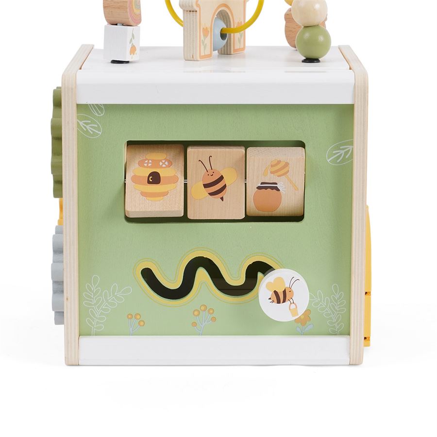 קוביית פעילות מעץ - ‏‏‏‏Baby Activity Cube