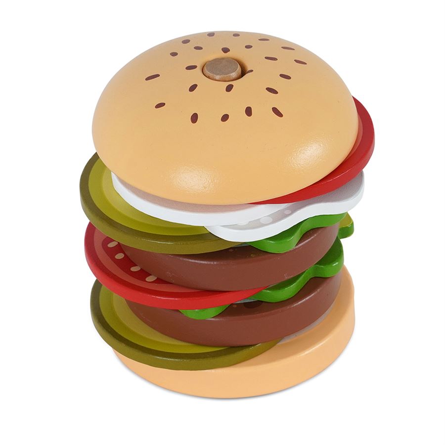 סט המבורגר מעץ - ‏‏‏‏Wooden Hamburger Set