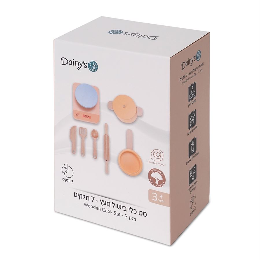 סט כלי בישול מעץ - ‏‏‏‏Wooden Cook Set