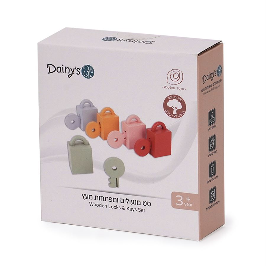 סט מנעולים ומפתחות מעץ – ‏‏‏‏ Locks & Keys Set