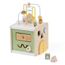 קוביית פעילות מעץ - ‏‏‏‏Baby Activity Cube בייבי בון