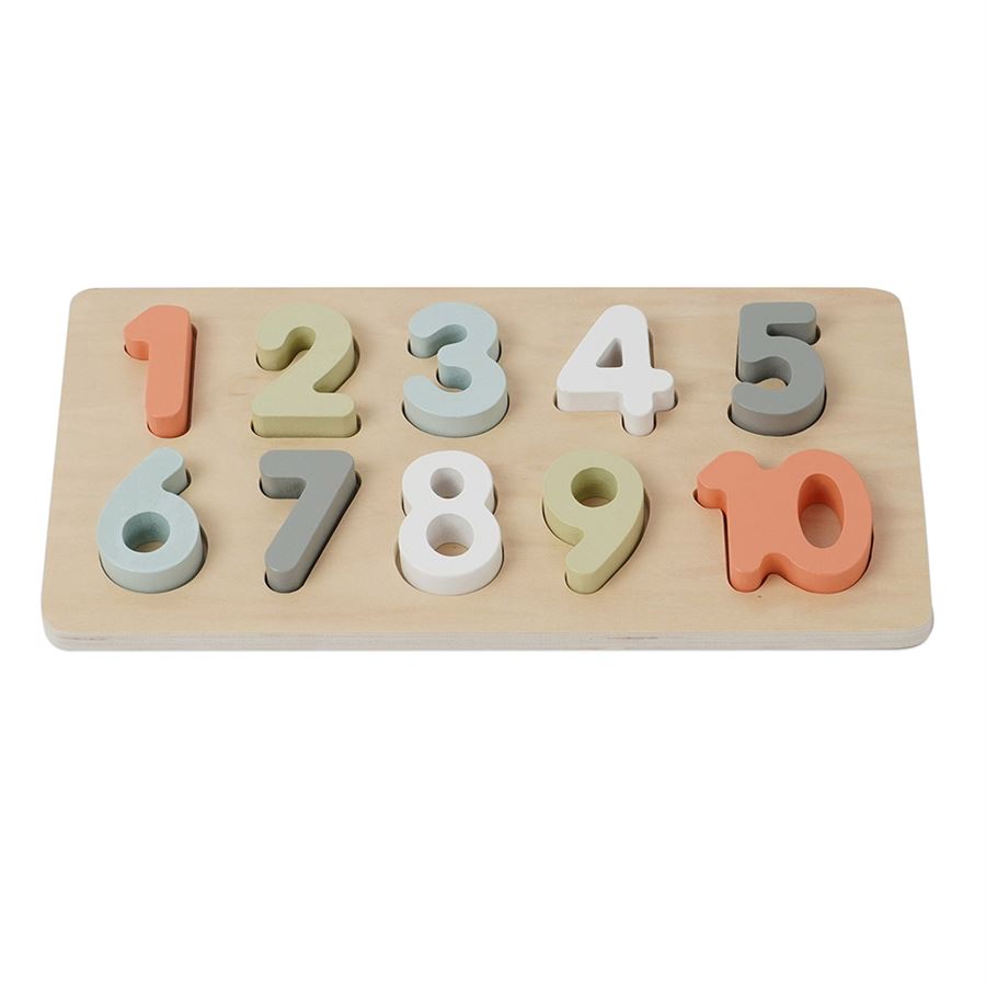 פאזל מספרים מעץ - Wooden Number Puzzle