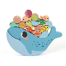משחק איזון לוויתן מעץ - ‏‏‏‏Wooden Whale Balancing Game בייבי בון