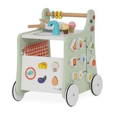 הליכון עגלת מטבח מעץ - ‏‏‏‏Wooden Kitchen Activity Walker בייבי בון