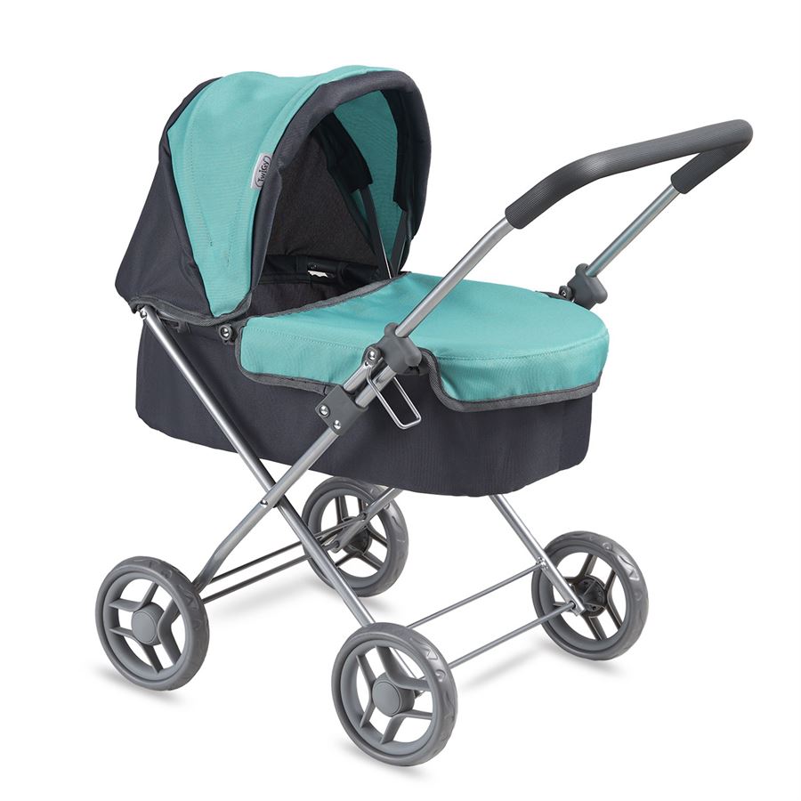עגלת בובה עם סל שכיבה - My Doll™ Carrycot ירוק/ ורוד